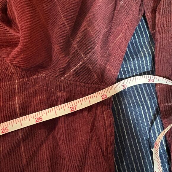 George Men’s 2XL Button-Front Shirt Maroon Plaid Casual Cottagecore Y2K - Picture 4 of 5